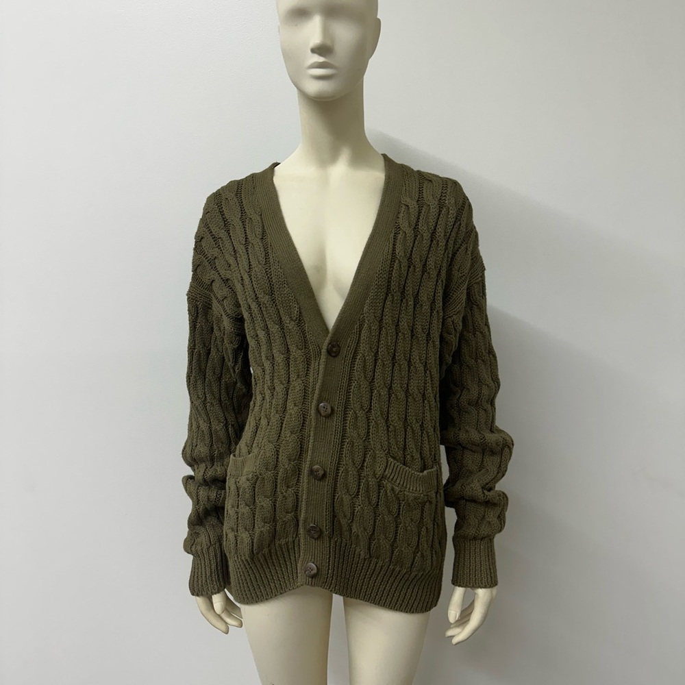 GAP Army Green Cable Knit Sweater